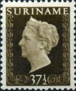 Suriname 1948 - serie Regina Guglielmina: 37½ c