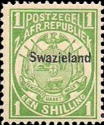 Swaziland 1889 - set Stamps of Transvaal overprinted: 1 sh