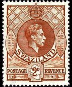 Swaziland 1938 - set King George VI: 2 p