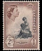 Swaziland 1961 - serie Regina Elisabetta II e soggetti vari: 2 c