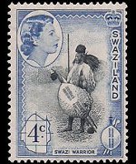 Swaziland 1961 - serie Regina Elisabetta II e soggetti vari: 4 c