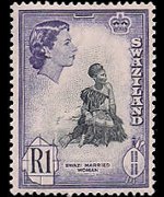 Swaziland 1961 - set Queen Elisabeth II and various subjects: 1 R