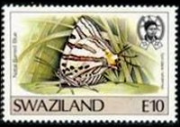 Swaziland 1987 - set Butterflies: 10 E