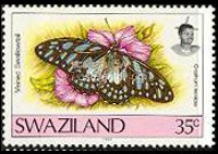 Swaziland 1992 - serie Farfalle: 35 c