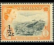 Swaziland 1961 - set Queen Elisabeth II and various subjects - overprinted: ½ c su ½ p