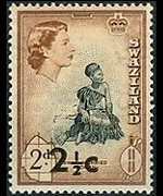 Swaziland 1961 - set Queen Elisabeth II and various subjects - overprinted: 2½ c su 2 p