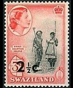 Swaziland 1961 - set Queen Elisabeth II and various subjects - overprinted: 2½ c su 3 p