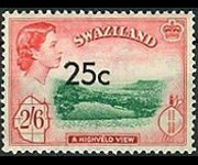 Swaziland 1961 - set Queen Elisabeth II and various subjects - overprinted: 25 c su 2'6 sh