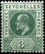 Seychelles 1903 - serie Re Edoardo VII: 3 c