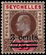 Seychelles 1903 - set King Edward VII: 3 c su 45 c