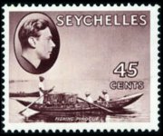 Seychelles 1938 - set King George VI and various subjects: 45 c