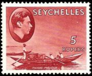 Seychelles 1938 - serie Re Giorgio VI e soggetti vari: 5 R