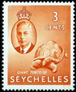 Seychelles 1952 - serie Re Giorgio VI e soggetti vari: 3 c