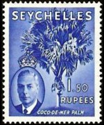 Seychelles 1952 - set King George VI and various subjects: 1,50 R