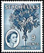 Seychelles 1954 - serie Regina Elisabetta II e soggetti vari: 9 c