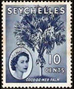 Seychelles 1954 - serie Regina Elisabetta II e soggetti vari: 10 c