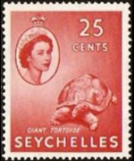 Seychelles 1954 - serie Regina Elisabetta II e soggetti vari: 25 c