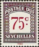 Seychelles 1980 - serie Cifra: 75 c