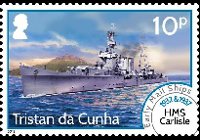 Tristan da Cunha 2015 - set Early mail ships : 10 p