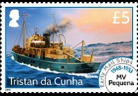 Tristan da Cunha 2015 - set Early mail ships : 5 £