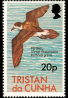 Tristan da Cunha 1977 - serie Uccelli: 20 p