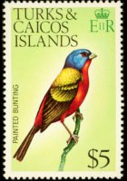 Turks e Caicos 1973 - serie Uccelli: 5 $