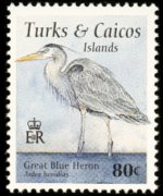 Turks and Caicos Islands 1995 - set Birds: 80 c