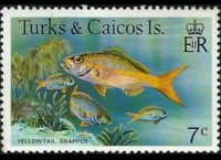 Turks and Caicos Islands 1978 - set Fishes: 7 c