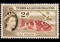 Turks and Caicos Islands 1957 - set Queen Elisabeth II and various subjects: 2 p