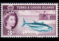 Turks and Caicos Islands 1957 - set Queen Elisabeth II and various subjects: 3 p