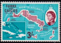 Turks and Caicos Islands 1967 - set Queen Elisabeth II and various subjects: 3 sh