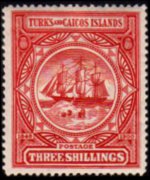 Turks and Caicos Islands 1900 - set Dependency's badge: 3 sh