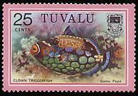 Tuvalu 1979 - serie Pesci: 25 c