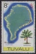 Tuvalu 1976 - set Maps and scenes: 8 c