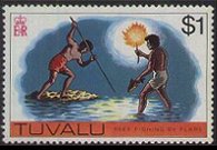 Tuvalu 1976 - set Maps and scenes: $ 1