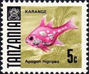 Tanzania 1967 - set Fishes: 5 c