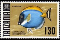 Tanzania 1967 - set Fishes: 1,30 sh