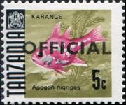 Tanzania 1967 - set Fishes: 5 c