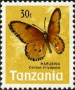 Tanzania 1973 - serie Farfalle: 30 c
