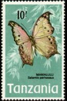Tanzania 1973 - serie Farfalle: 10 sh