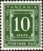 Tanzania 1967 - serie Cifra: 10 c