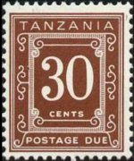 Tanzania 1967 - serie Cifra: 30 c