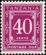 Tanzania 1967 - serie Cifra: 40 c