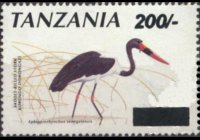 Tanzania 1990 - set Birds: 200 sh su 170 sh