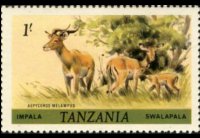 Tanzania 1980 - serie Animali: 1 sh
