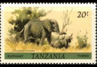 Tanzania 1980 - serie Animali: 20 sh
