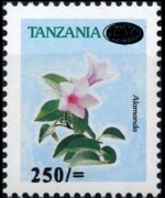 Tanzania 1996 - serie Fiori: 250 sh su 180 sh