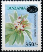 Tanzania 1996 - serie Fiori: 350 sh su 100 sh