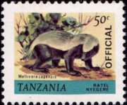 Tanzania 1980 - serie Animali: 50 c