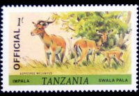 Tanzania 1980 - serie Animali: 1 sh